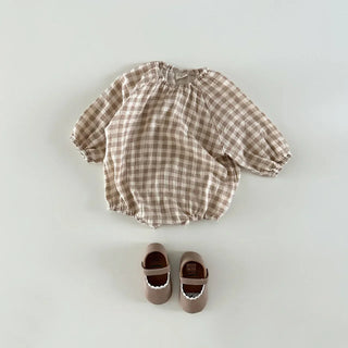 Plaid Hearts Girls Romper - RYAN AND REMI