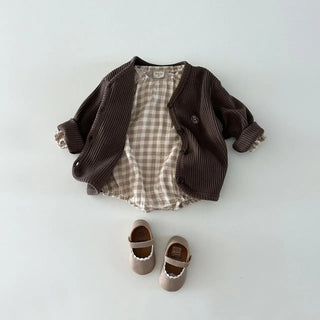 Plaid Hearts Girls Romper - RYAN AND REMI