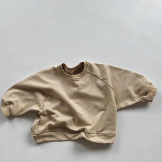 Neutral Cotton Sweatshirt Top - RYAN AND REMI