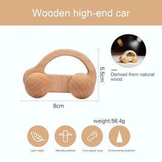 Montessori Educational Smooth Maple Wood Toy Cars - RYAN AND REMI