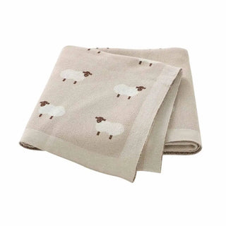 Sheep Print Baby Blanket - RYAN AND REMI