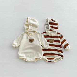 Teddy Bear Pattern Bodysuit Set - RYAN AND REMI