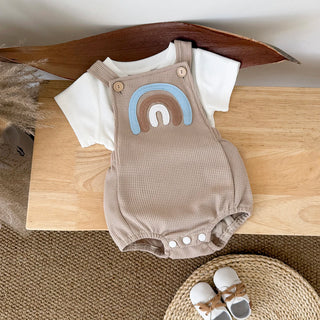 Waffle Rainbow Romper Set - RYAN AND REMI