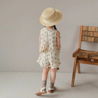 Floral Ruffle Shorts Set - RYAN AND REMI