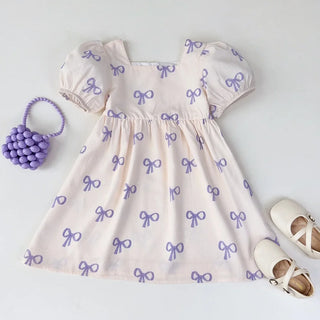Ribbon Print Casual Dress - RYAN AND REMI