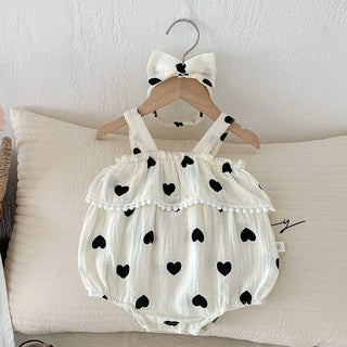 Heart Print Romper Set - RYAN AND REMI