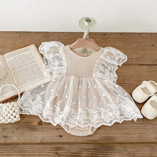 Lace Waffle Bodysuit Dress - RYAN AND REMI