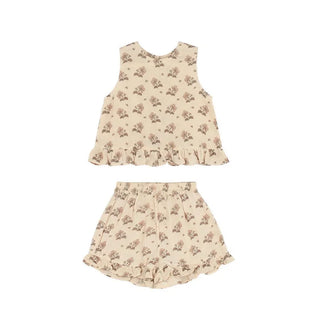 Floral Ruffle Shorts Set - RYAN AND REMI
