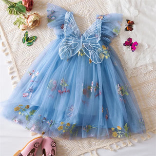 Floral Butterfly Tulle Dress - RYAN AND REMI