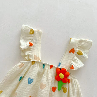 Heart Sketch Print Romper - RYAN AND REMI