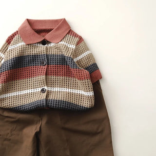 Boys Button Up Knit Shirt - RYAN AND REMI
