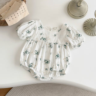 Puff Sleeve Garden Romper - RYAN AND REMI