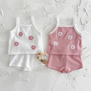 Breathable Camisole Flower Shorts Set - RYAN AND REMI