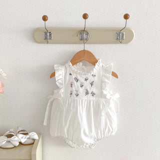 Floral Side Bow Romper - RYAN AND REMI