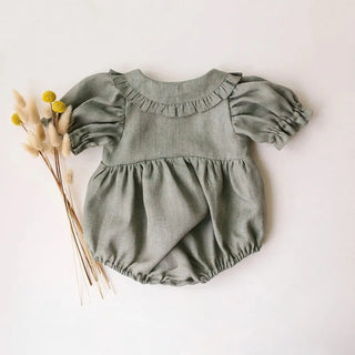 Ruffle Lapel Romper Set - RYAN AND REMI