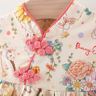 Mandarin Floral Dress - RYAN AND REMI