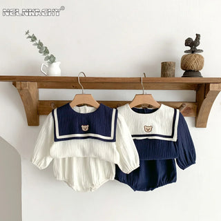 Nautical Bear Top Shorts Set - RYAN AND REMI