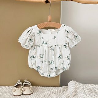 Puff Sleeve Garden Romper - RYAN AND REMI