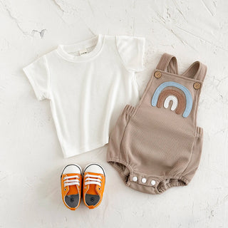 Waffle Rainbow Romper Set - RYAN AND REMI