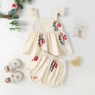 Floral Puff Sleeve Outfit - RYAN AND REMI
