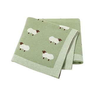 Sheep Print Baby Blanket - RYAN AND REMI