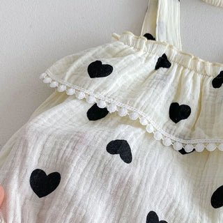 Heart Print Romper Set - RYAN AND REMI