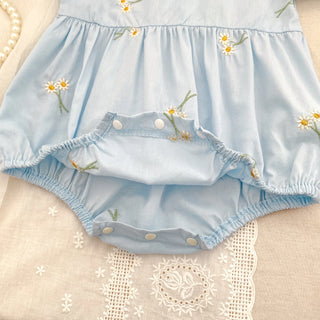 Embroidery Sunflower Romper - RYAN AND REMI
