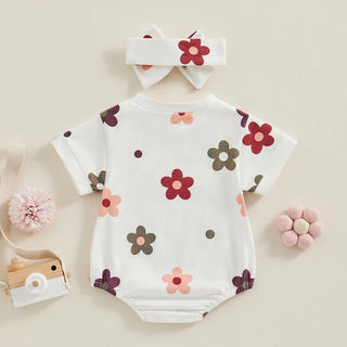 Flower Print Romper Set - RYAN AND REMI