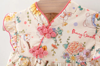 Mandarin Floral Dress - RYAN AND REMI