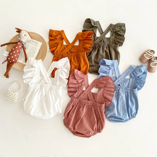 Frill Cross Back Romper - RYAN AND REMI