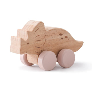 Beech Wooden Dinosaur On Wheels - RYAN AND REMI