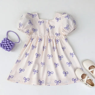 Ribbon Print Casual Dress - RYAN AND REMI