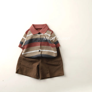 Boys Button Up Knit Shirt - RYAN AND REMI