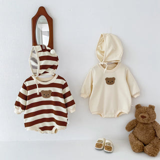 Teddy Bear Pattern Bodysuit Set - RYAN AND REMI