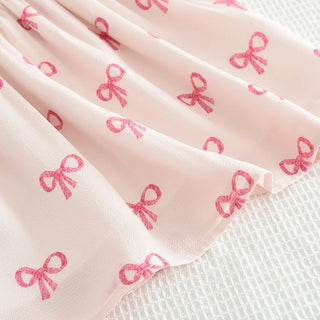 Ribbon Print Casual Dress - RYAN AND REMI