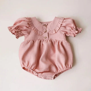 Ruffle Lapel Romper Set - RYAN AND REMI