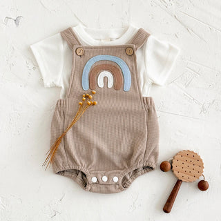 Waffle Rainbow Romper Set - RYAN AND REMI