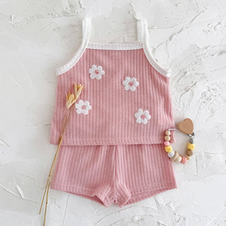 Breathable Camisole Flower Shorts Set - RYAN AND REMI