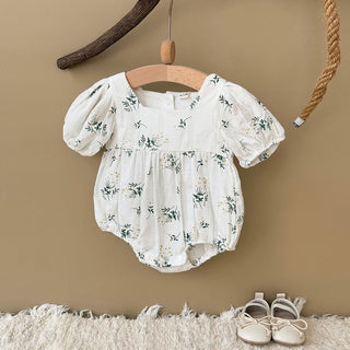 Puff Sleeve Garden Romper - RYAN AND REMI