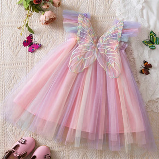 Floral Butterfly Tulle Dress - RYAN AND REMI