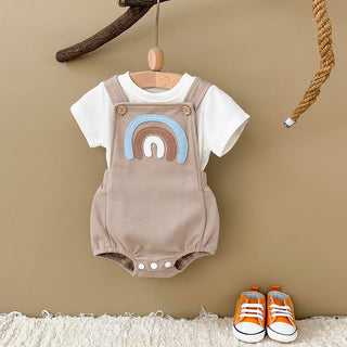 Waffle Rainbow Romper Set - RYAN AND REMI