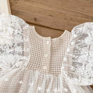 Lace Waffle Bodysuit Dress - RYAN AND REMI