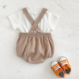 Waffle Rainbow Romper Set - RYAN AND REMI