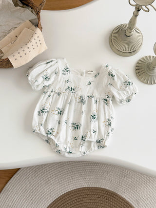 Puff Sleeve Garden Romper - RYAN AND REMI