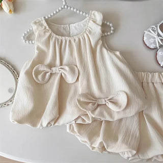 Bow Detail Sleeveless Outfit - RYAN AND REMI