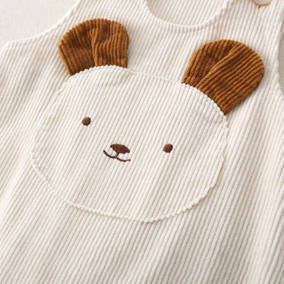 Corduroy Cartoon Bear Jumpsuit - RYAN AND REMI