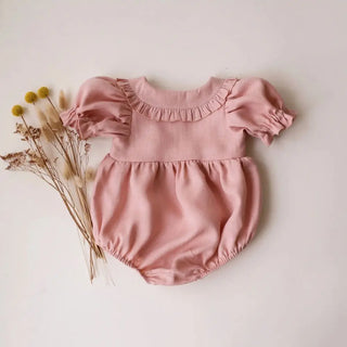 Ruffle Lapel Romper Set - RYAN AND REMI