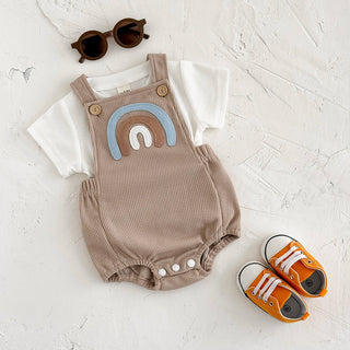 Waffle Rainbow Romper Set - RYAN AND REMI