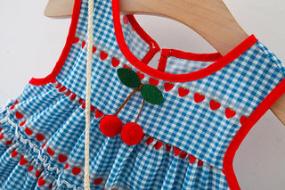 Sleeveless Cherry Dress With Bag - RYAN AND REMI