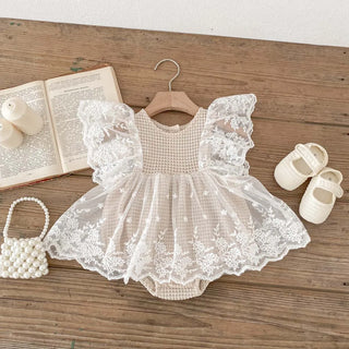 Lace Waffle Bodysuit Dress - RYAN AND REMI